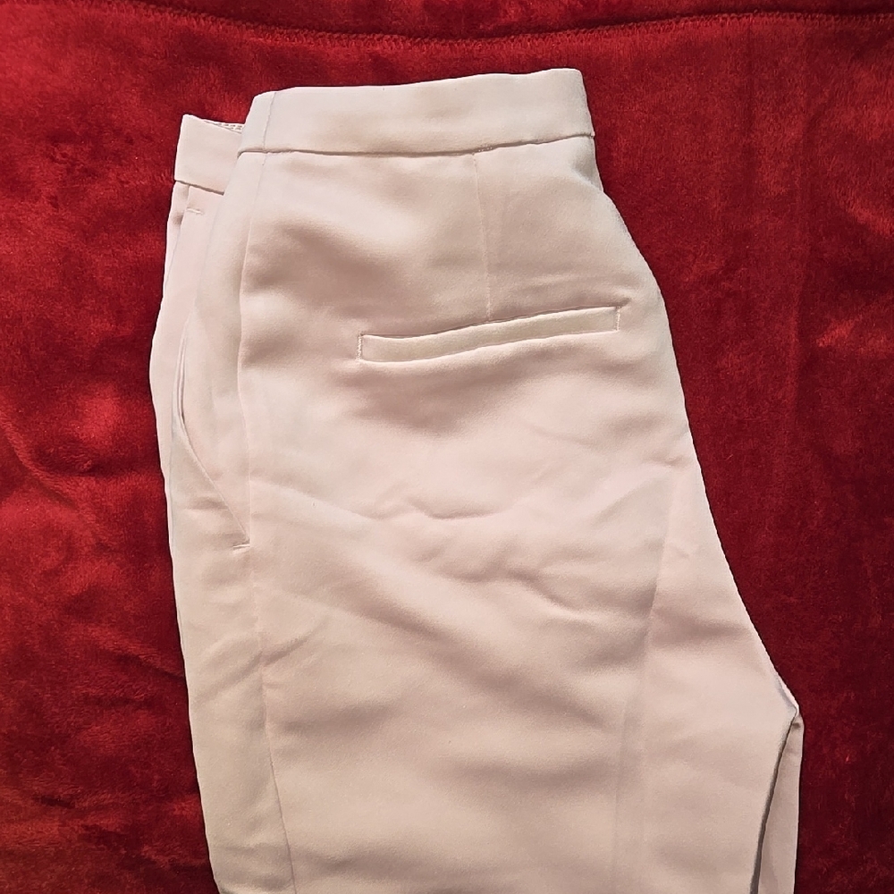 H&M Pink Cream Trousers Cotton Blend